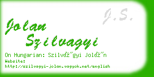 jolan szilvagyi business card